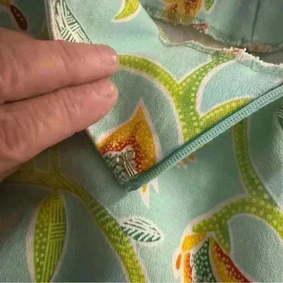 Leggiadro Women’s Size 2 Bright Floral Side Zip Ankle Pants Made In USA - Picture 11 of 15